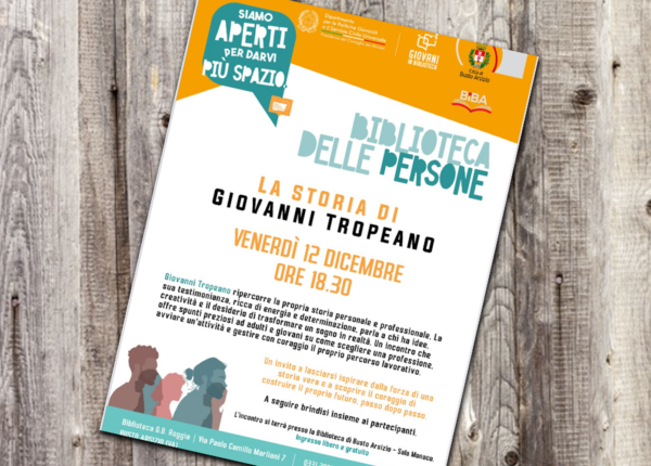 La storia di Giovanni Tropeano, ti aspettiamo alla Biblioteca di Busto Arsizio, venerdì 12 dicembre 2025